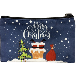 2/$10 Merry Christmas Cosmetic Makeup Bag With Santa